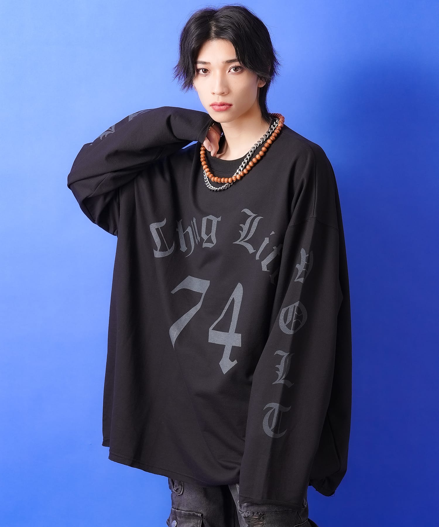 アイナ・ジ・エンド 帰巣本能 ただいまおかえりスウェット ピンク XLサイズ ギャングスタナンバリングオーバーサイズスウェットカットソー