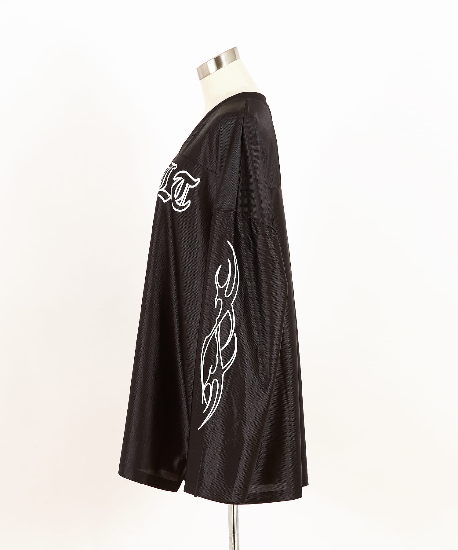 ★MEDM ★ユニセックス  ロゴ オーバー Tシャツ/送料込 フレイムパターンアームフットボールシャツ / メンズ レディース