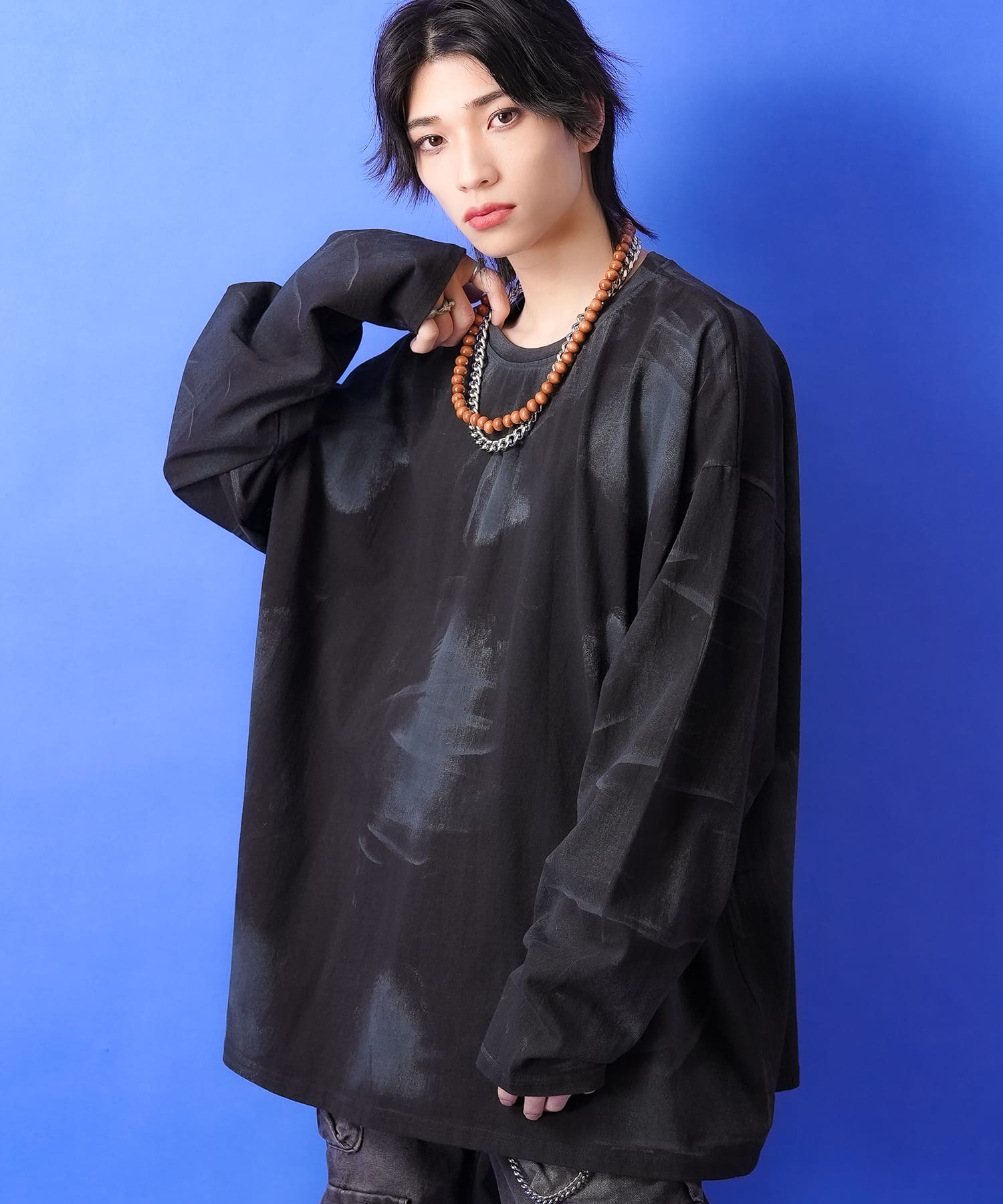 a.p.o.v.  ダートスプレーペイントカットソー