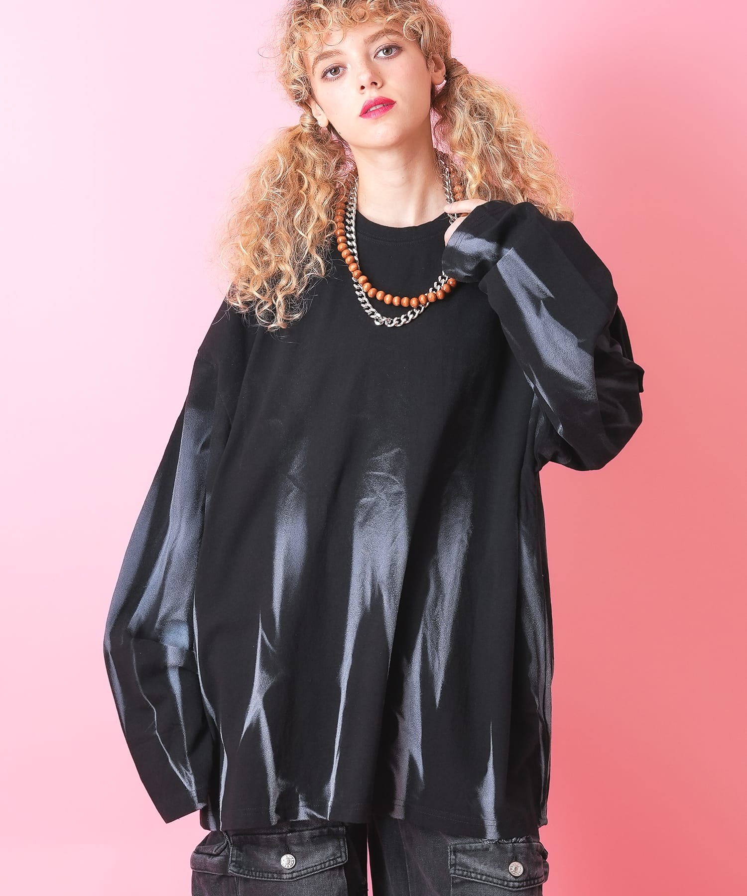正規品♡ロブション♡レーヨンロゴシルク上下セット♡ブラック 正規品♡ロブション♡レーヨンロゴシルク上下セット♡ブラック