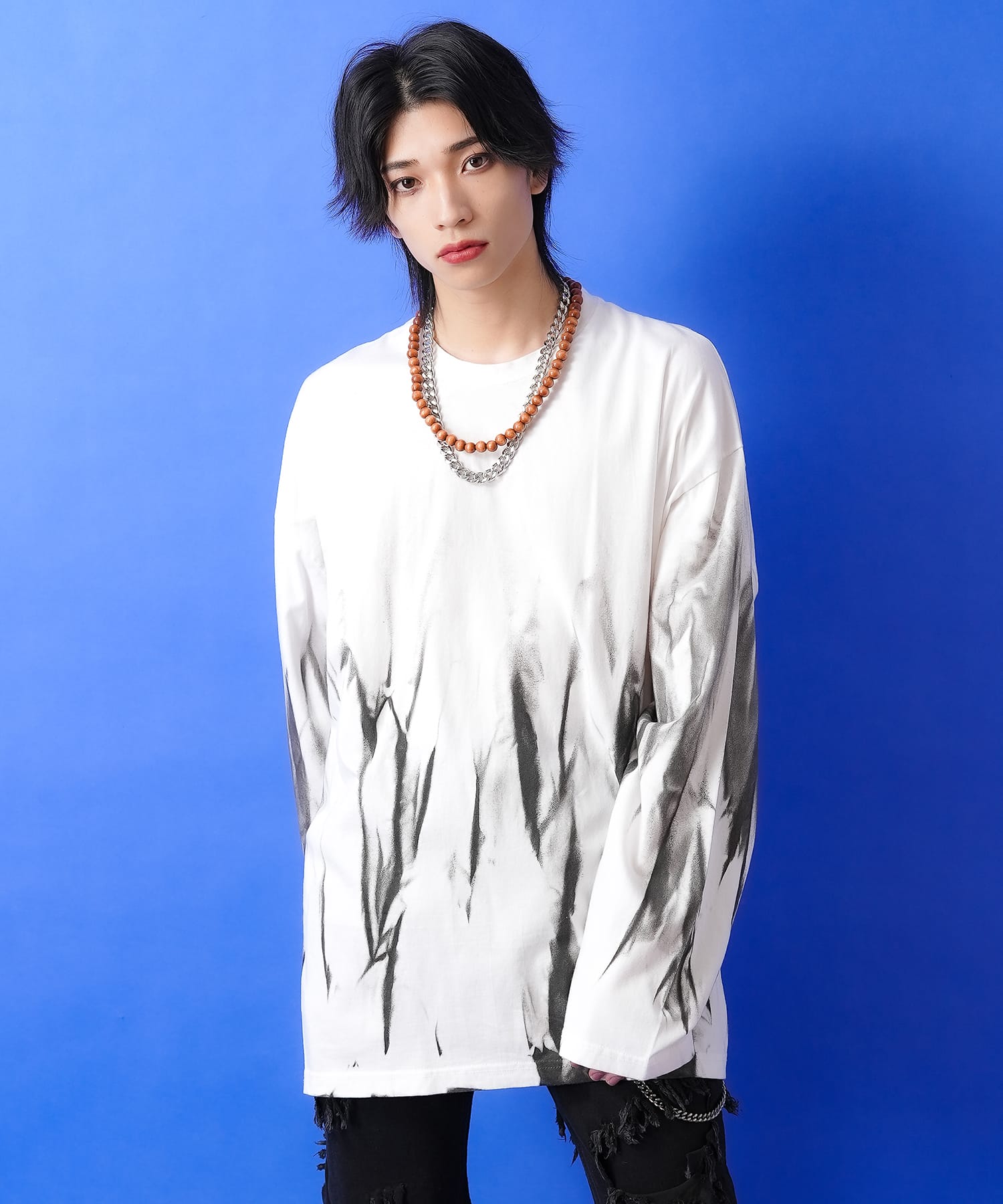 グラデーションペイントカットソー / メンズ レディース ユニ