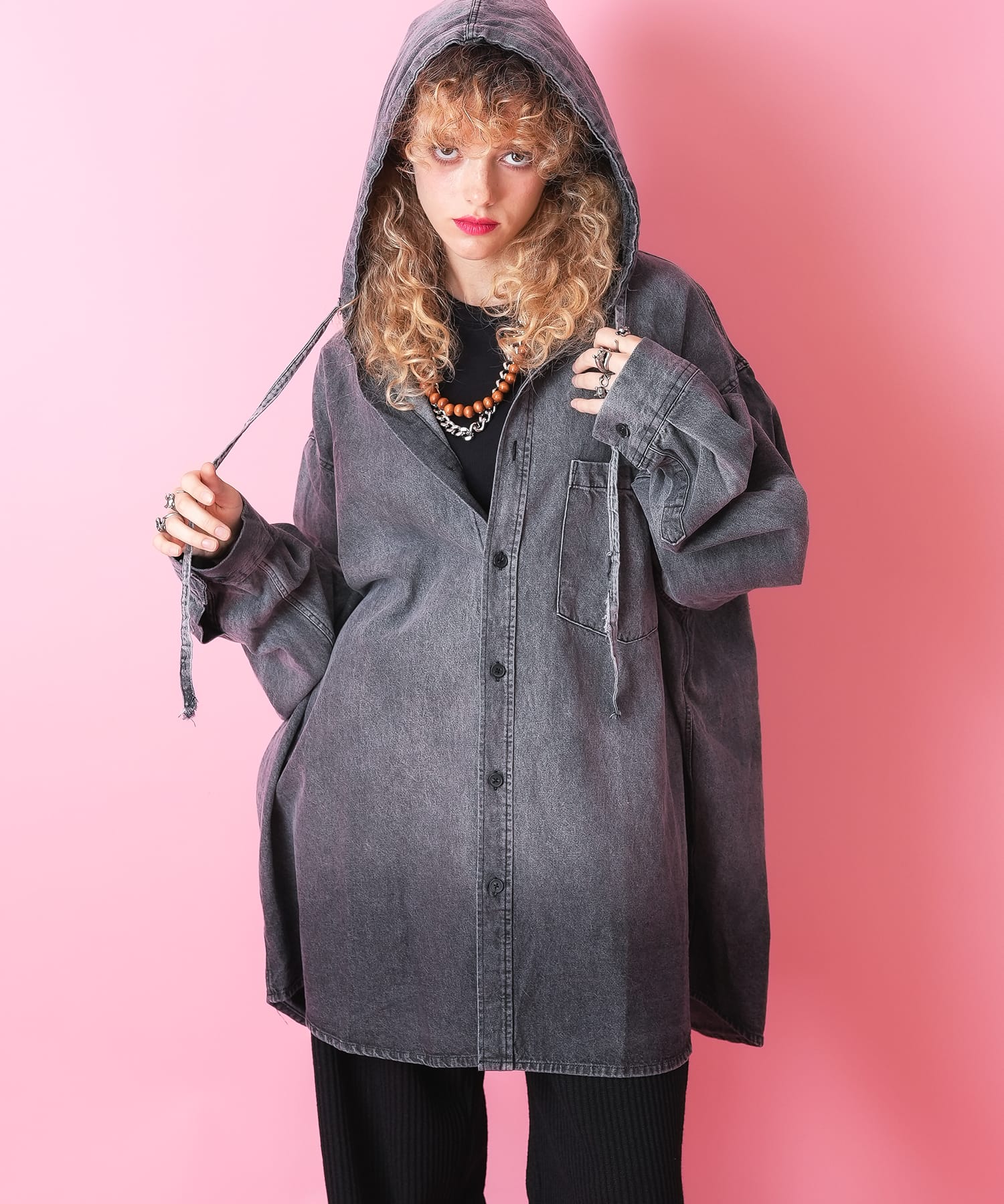 新品　mystic ai no de okayamaカバーオール　デニムシャツ ai no de】okayama カバーオール | mystic(ミスティック