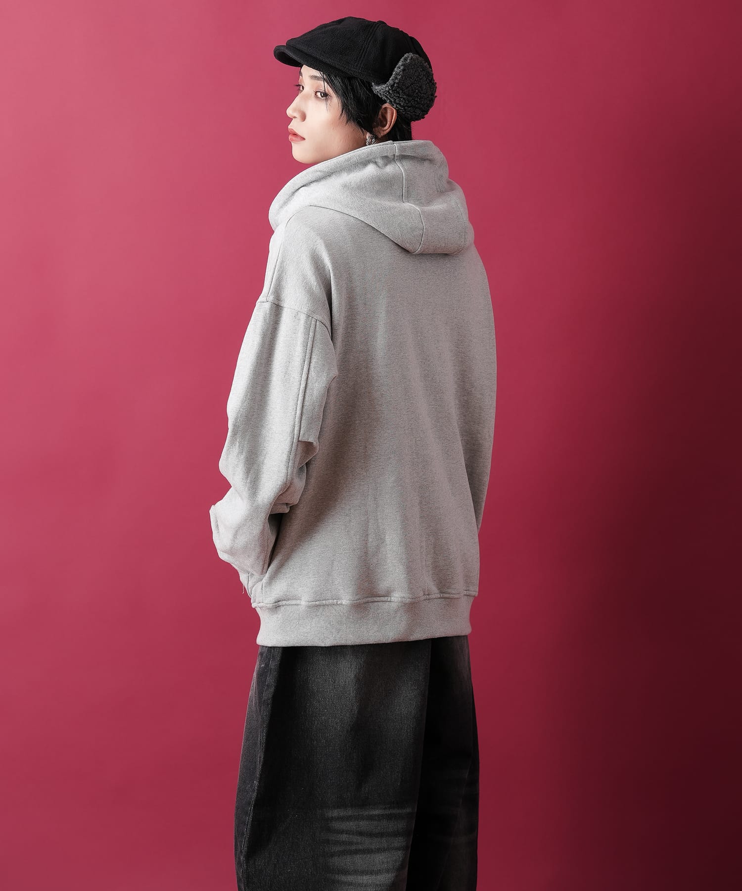 ゆっきーさん専用 ダブルダーツドレープアームオーバーサイズスウェットジップアップ