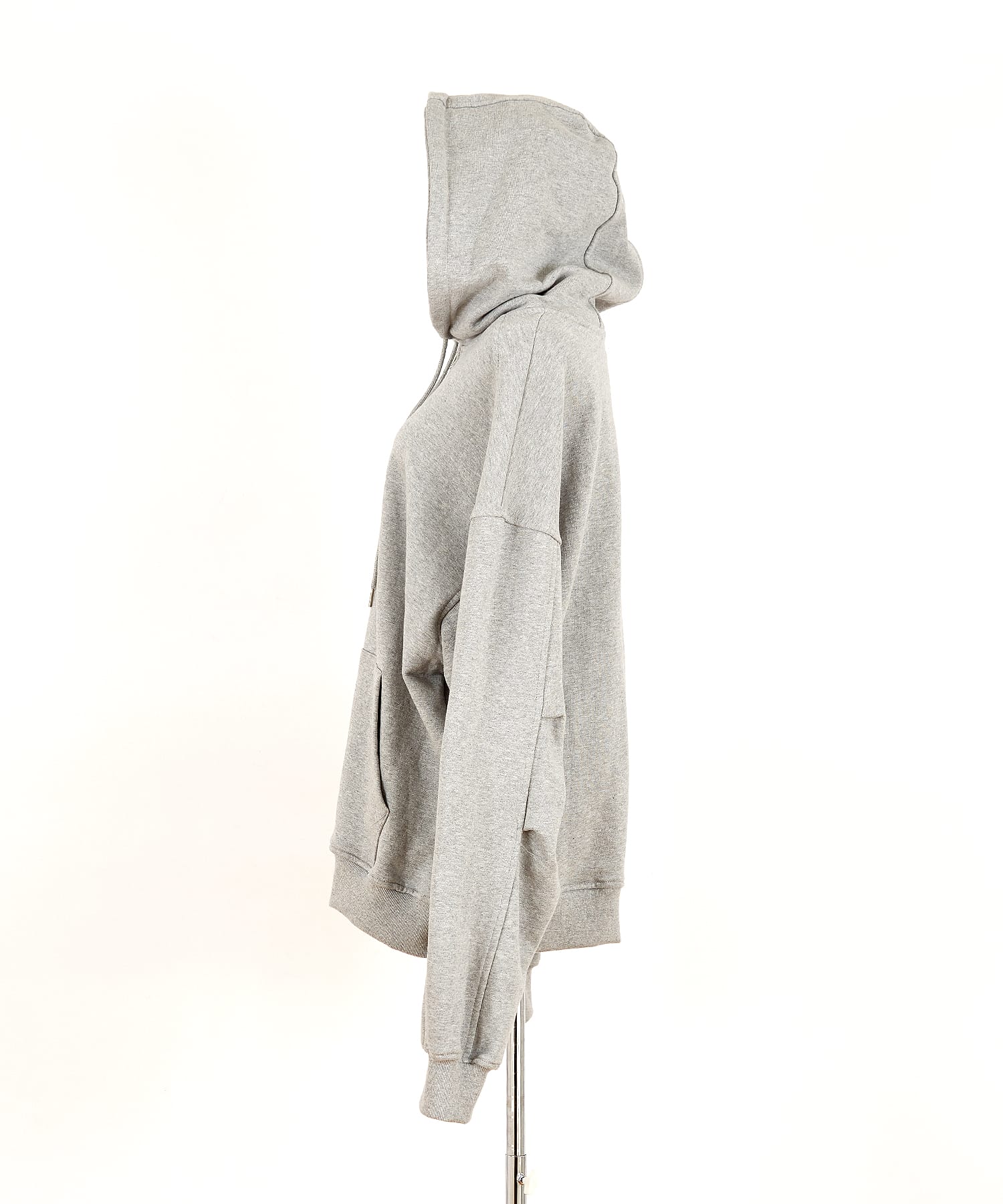 ダブルダーツドレープアームオーバーサイズスウェットジップアップ