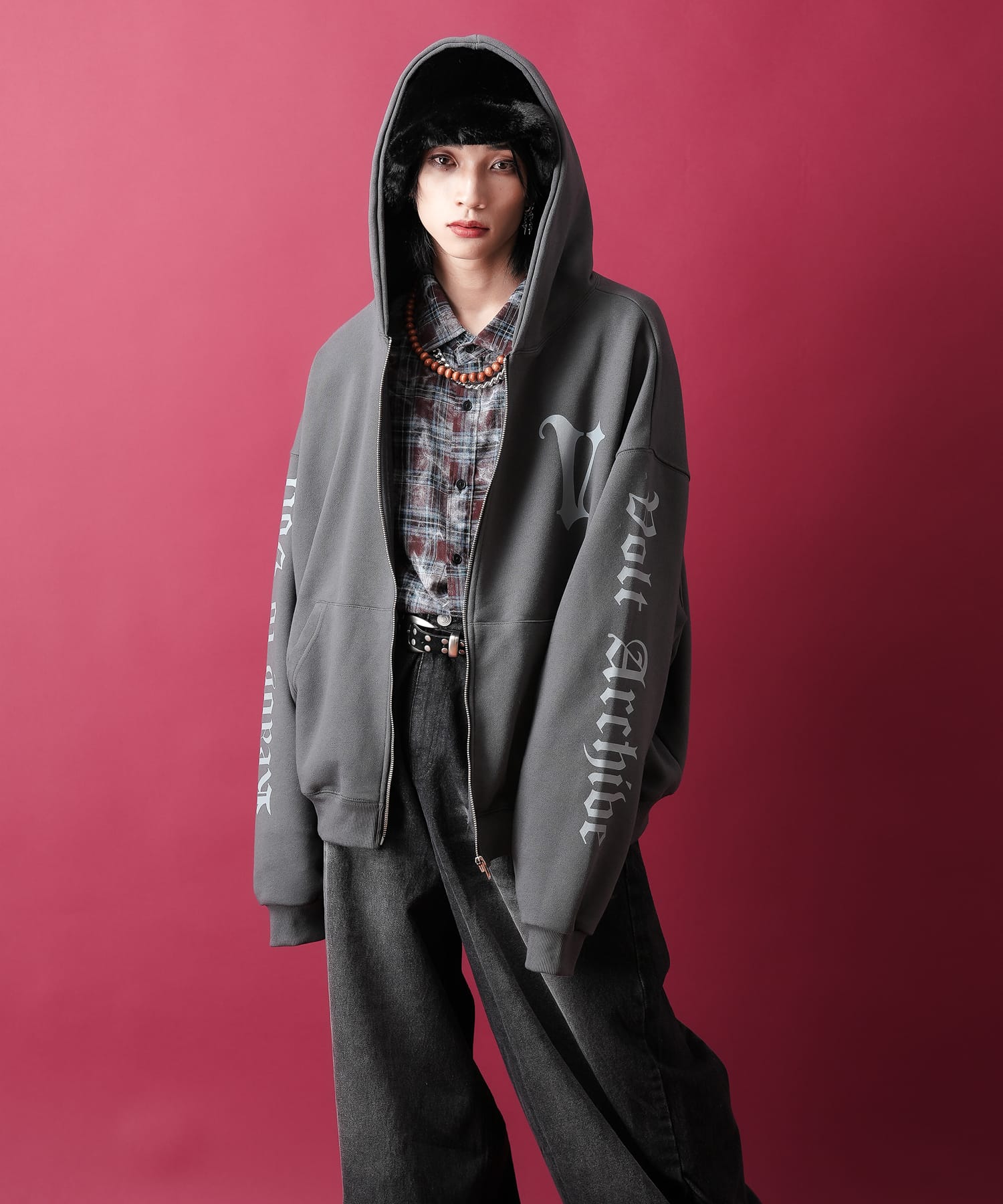 ストリートロゴスウェットジップアップパーカー / スエット ZIP 