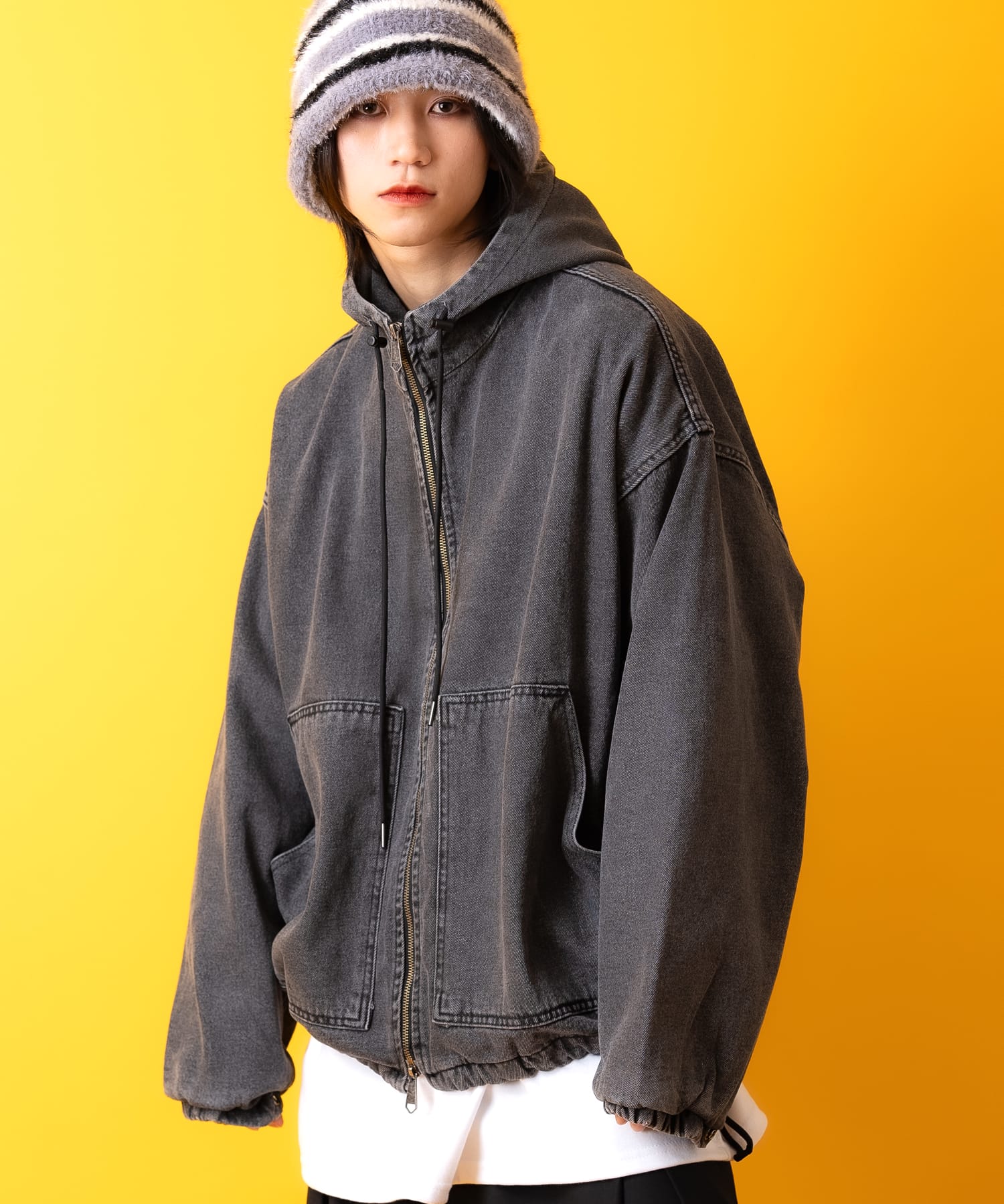 ブルゾン ※akko※様 横編みジグザグ模様のプルオーバー - atelier K'sk Online Store