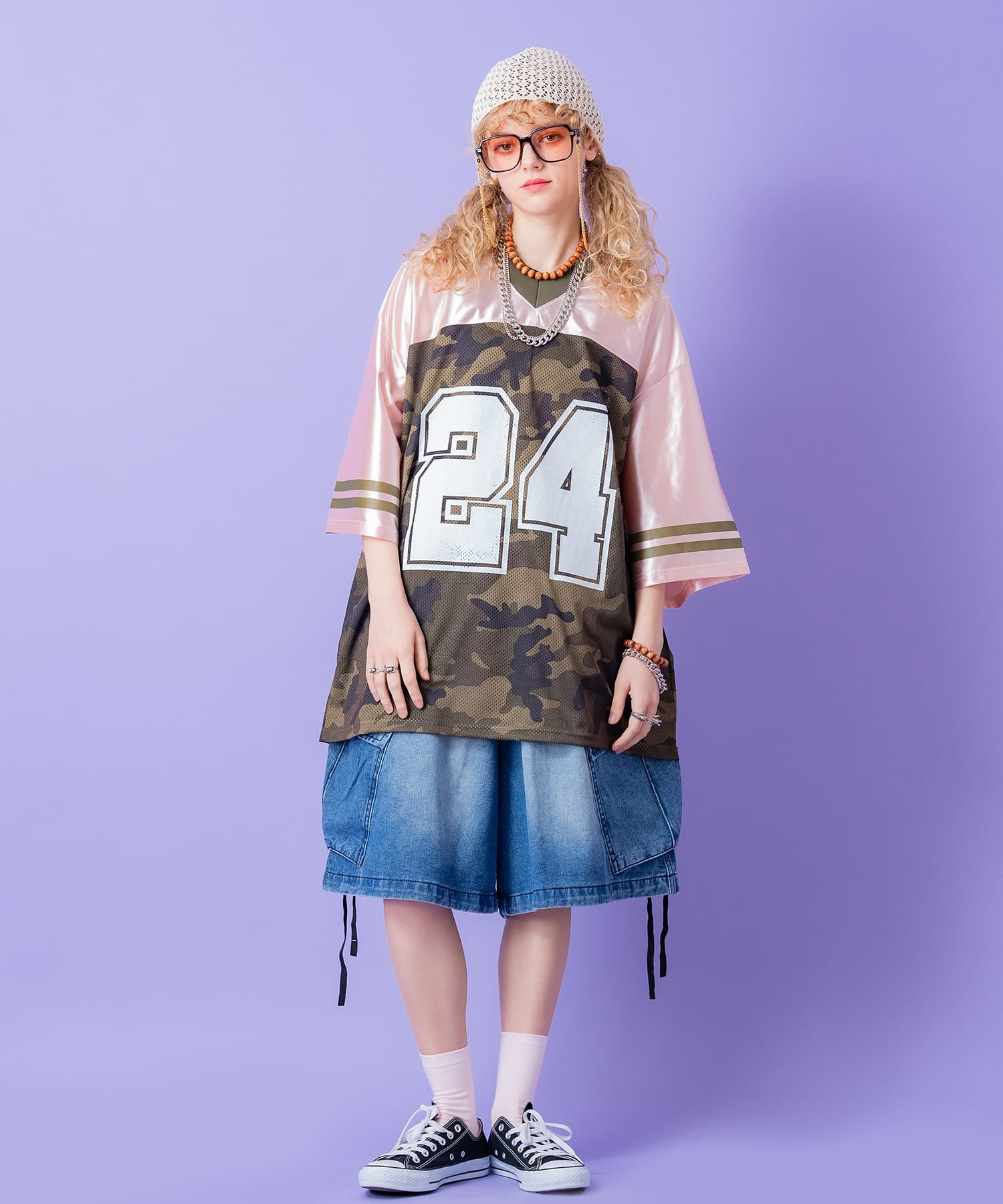 h.NAOTO Blood y2k 英字 編み上げ 変形 カットソー トップス 門倉太久斗/22世紀ジェダイ slash shirt blue / TXA-TENGA by