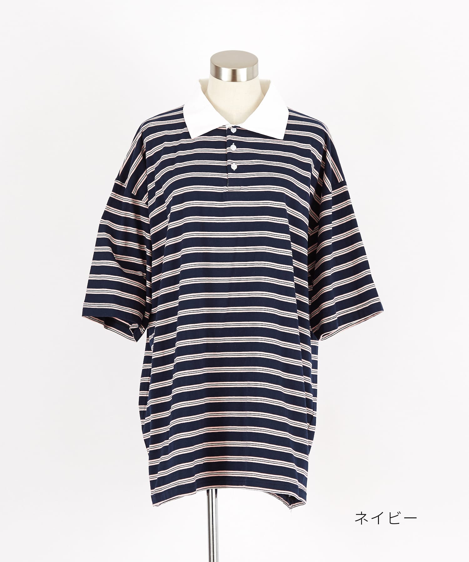 マルチボーダーオーバーサイズラガーシャツ / メンズ レディース ユニ