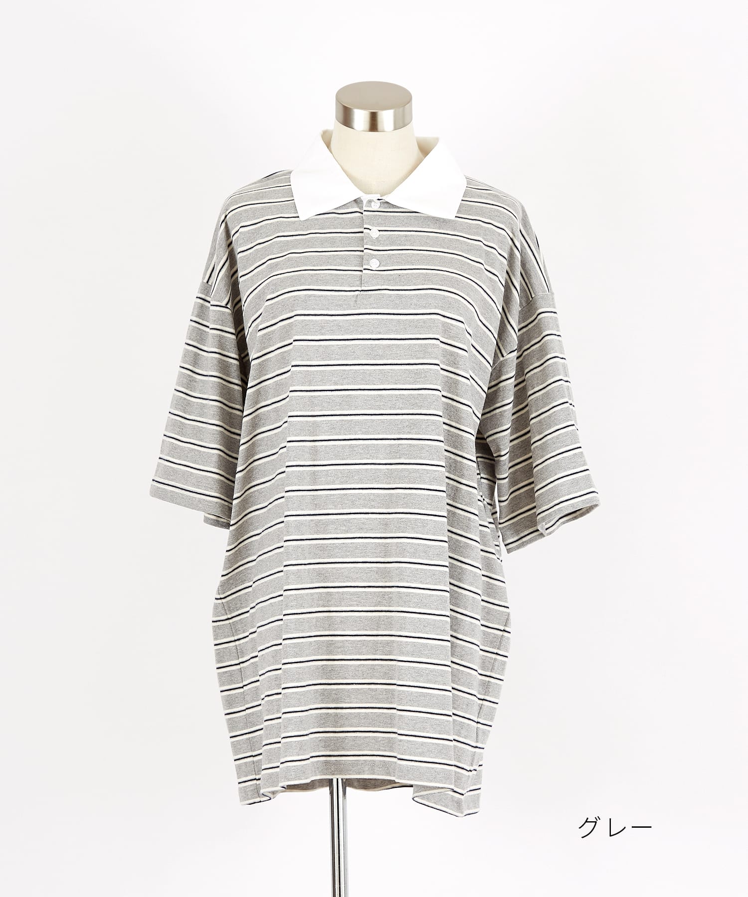 マルチボーダーオーバーサイズラガーシャツ / メンズ レディース ユニ