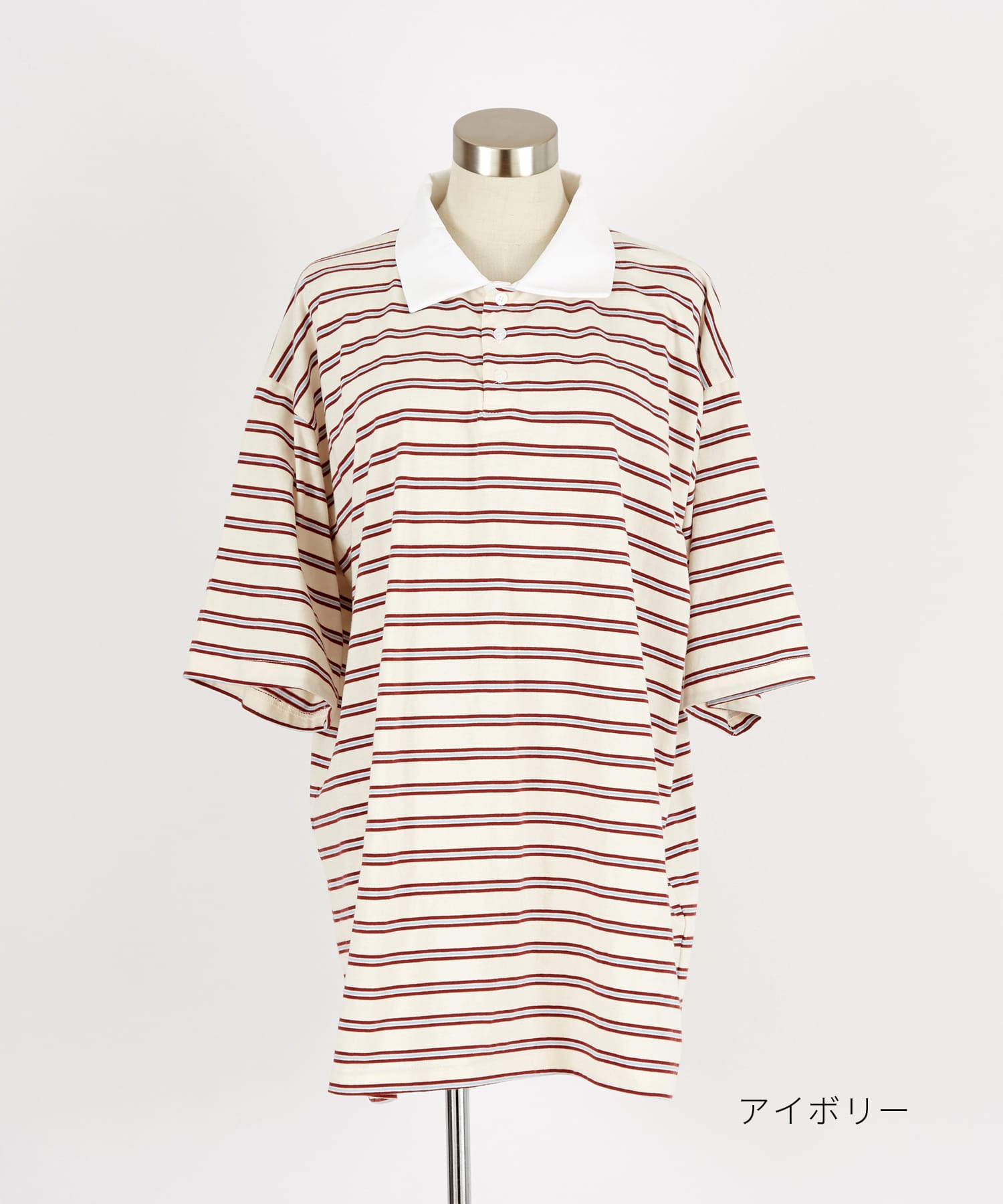 マルチボーダーオーバーサイズラガーシャツ / メンズ レディース ユニ