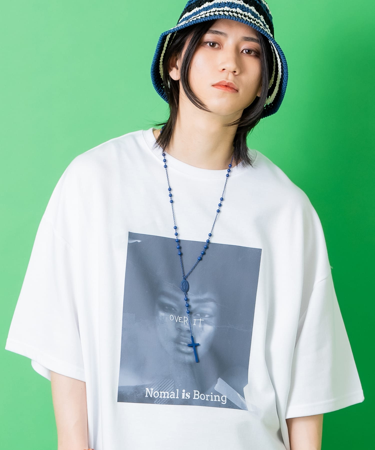 アートワークフォトプリントオーバーサイズTシャツ / 半袖 カットソー