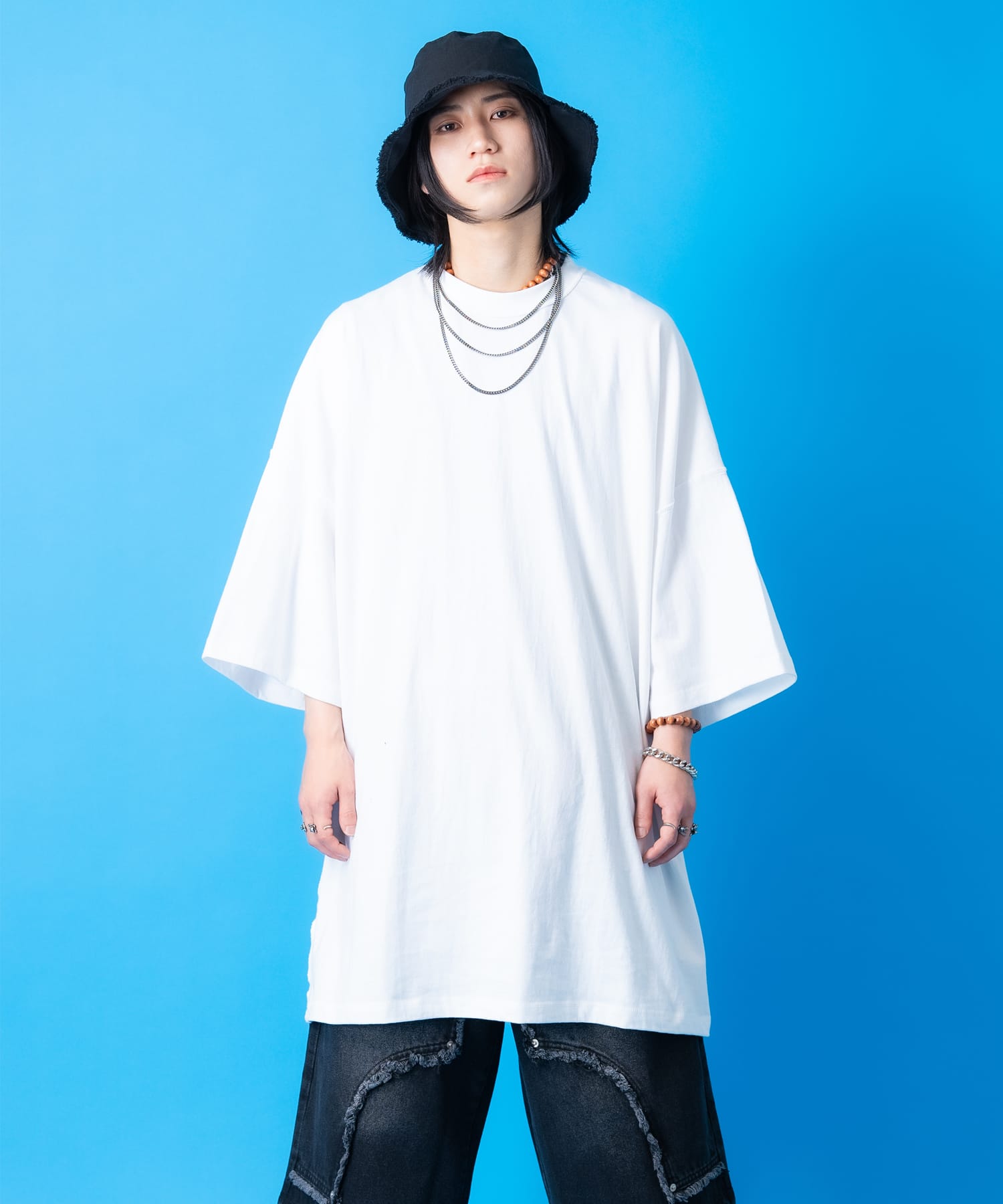 a.p.o.v.  モンスタービッグシルエットリバース生地Tシャツ