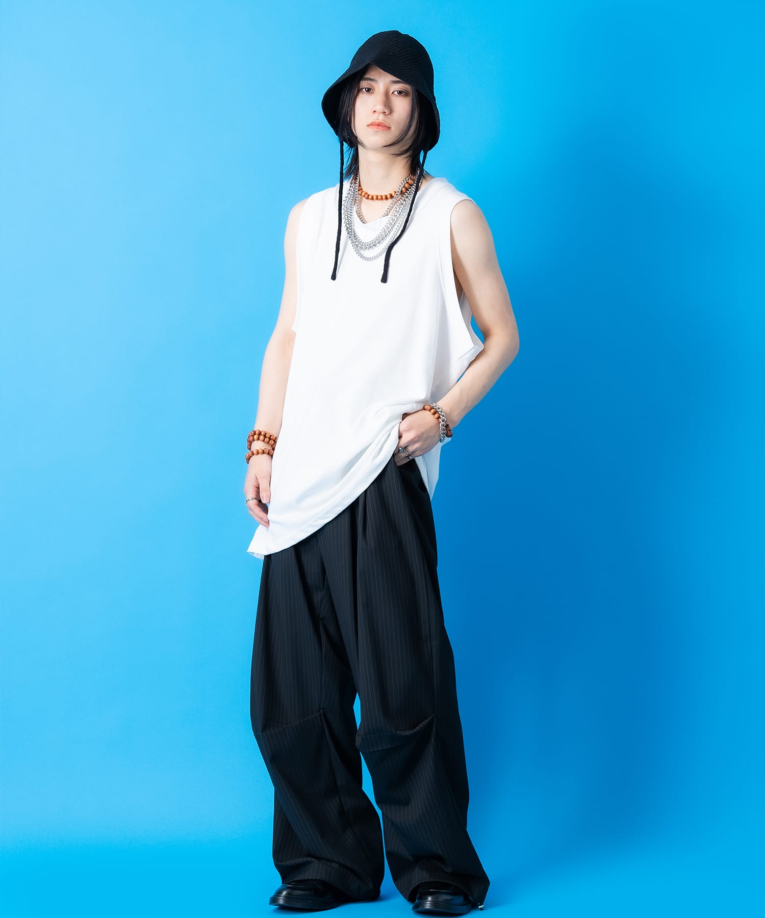 スーパーオーバーサイズUネックタンクトップ / ノースリーブ スーパーオーバーサイズUネックタンクトップ / ノースリーブ