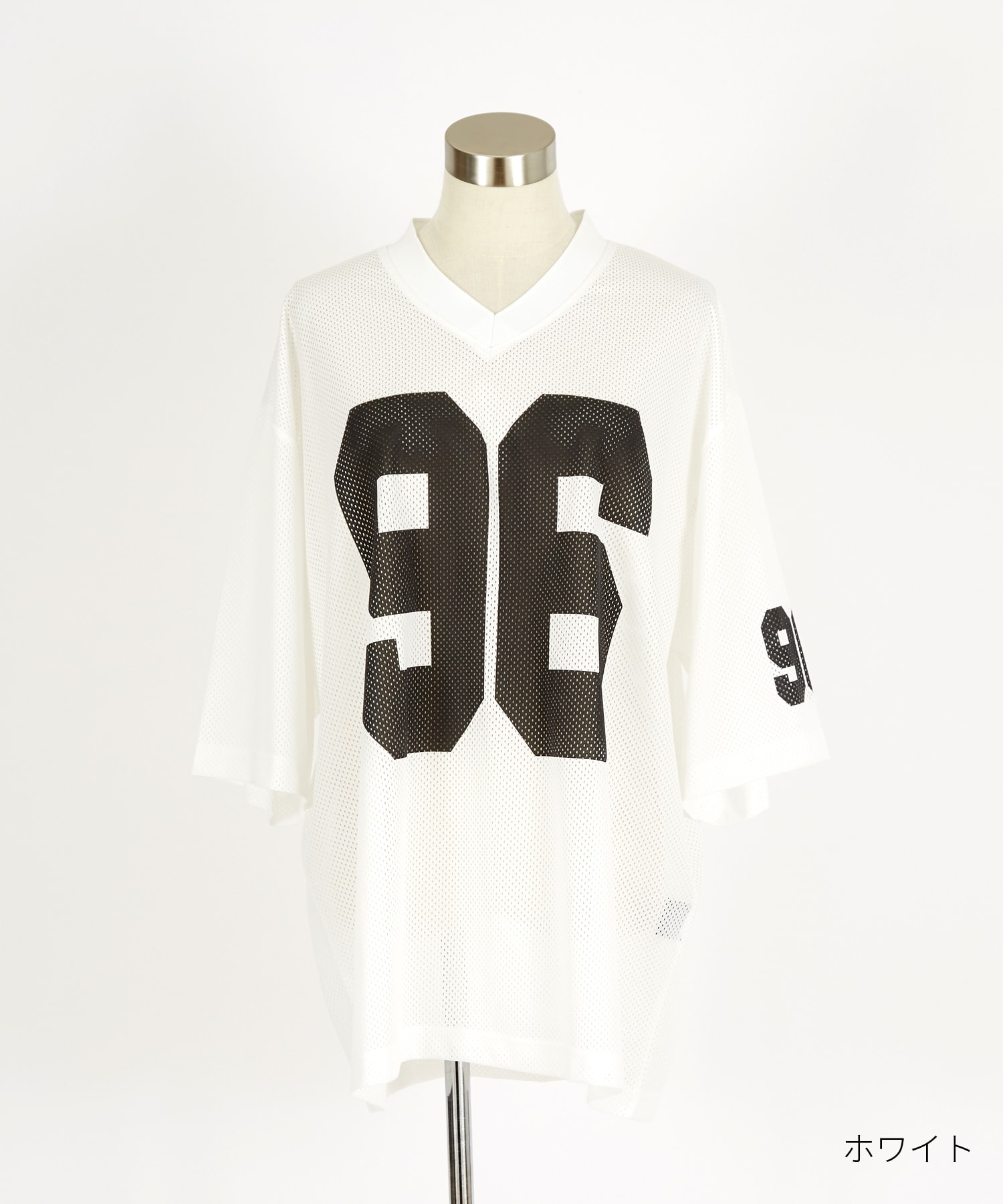 ナンバリングプリントオーバーサイズメッシュゲームシャツ / 半袖