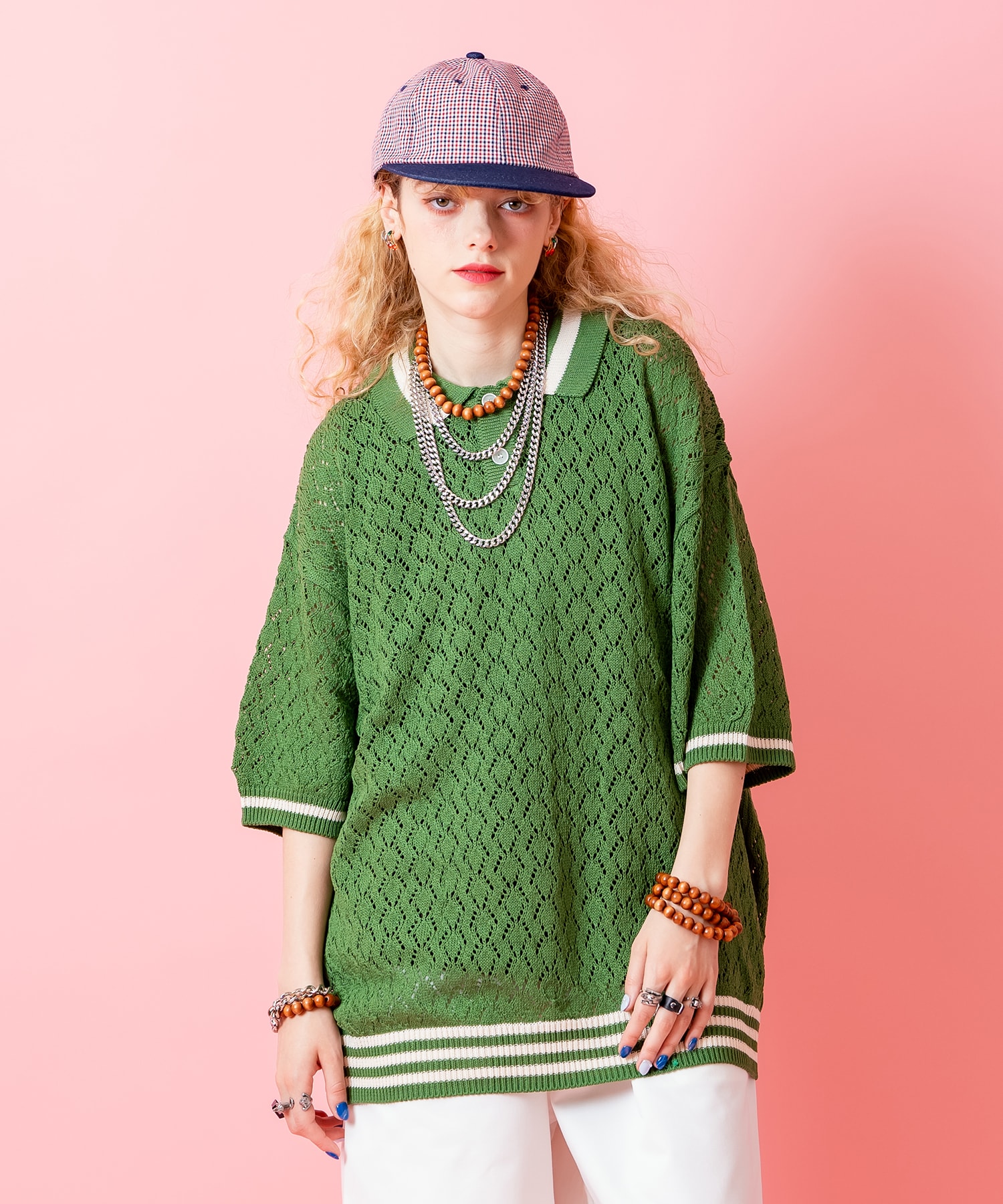 美品✨3.1 Phillip Lim 透かし編みポロニット 黒×緑 XS ウール 美品✨3.1 Phillip Lim 透かし編みポロニット 黒×緑 XS ウール 美品