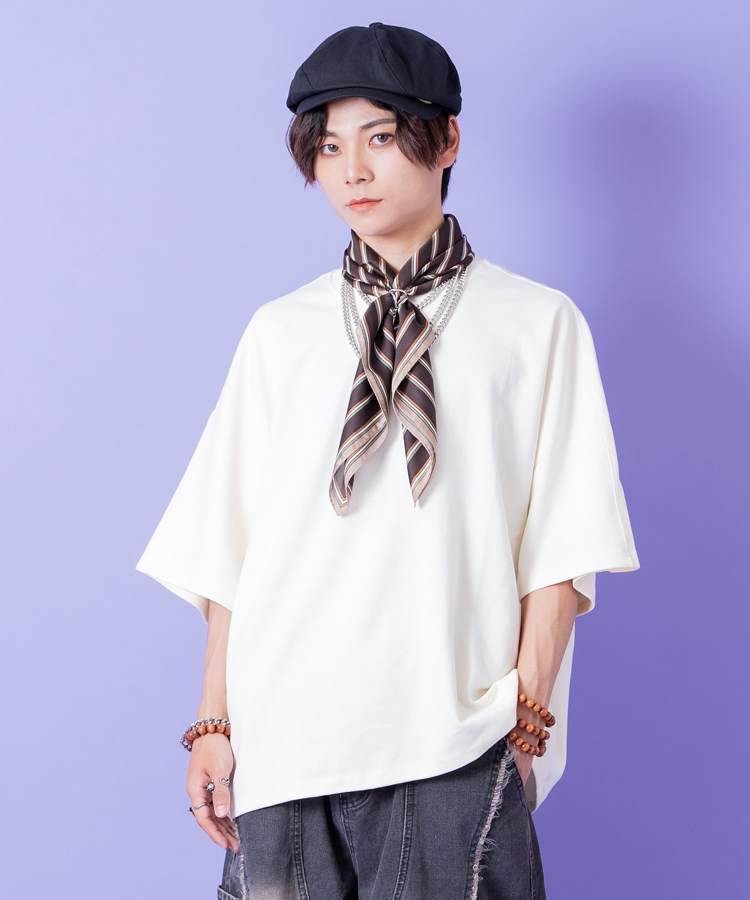 a.p.o.v.  オーバーサイズスウェットドルマンTシャツ