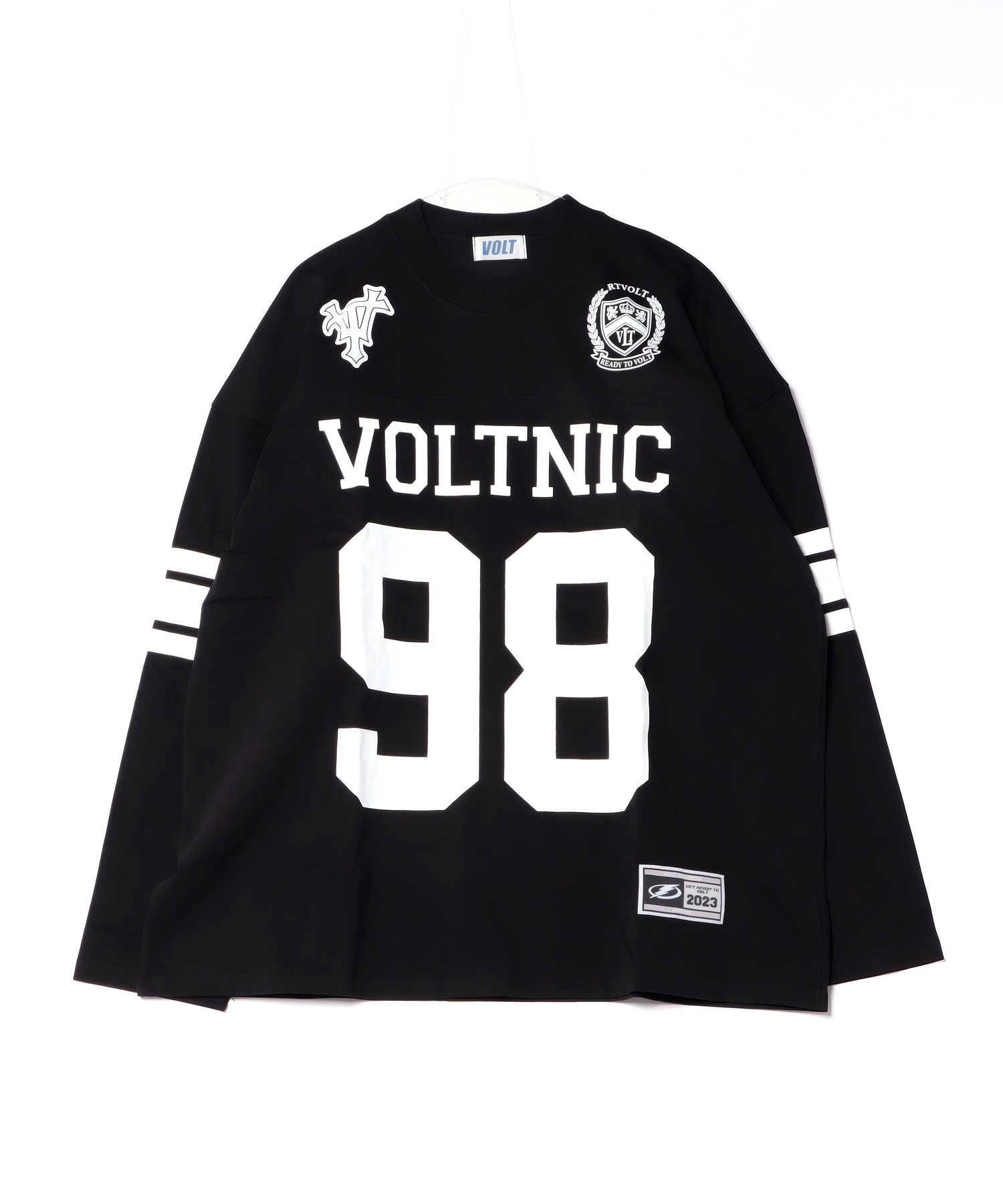 a.p.o.v. オーバーサイズナンバリングプリントラグビーロングTシャツ