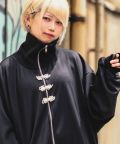 【期間限定 5％OFF】 ankoROCK チャイナボタンボリュームネックジャージ -オーバーサイズ-/A