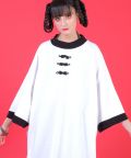 ankoROCK チャイナボタンモックリンガーＴシャツ -オーバーサイズ-/ホワイト