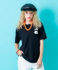 TEDDY ankoROCK ワッフルヘンリーネックTシャツ/ブラック：パンダ