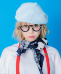 【期間限定 5％OFF】 an meets zakka ソフトサマーニットベレー帽/ライトブルー