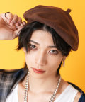 【期間限定 5％OFF】 an meets zakka ソフトサマーニットベレー帽/ブラウン