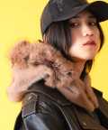 【期間限定 5％OFF】 an meets zakka ミックスファーフーディーバラクラバ/ベージュ