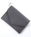 an meets zakka キーリングレザーカードケース/グレー
