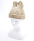 an meets zakka うさぎ耳ニットキャップ/ベージュ