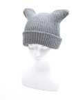 【期間限定 5％OFF】 an meets zakka 猫耳ニット帽/グレー