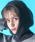 【期間限定 5％OFF】 an meets zakka リブ編みニットバラクラバ/ブラック