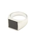 【期間限定 5％OFF】 an meets zakka ミニマムシグネットリング/スクエア・ブラック
