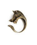 an meets zakka ヨコムキアニマルバリエーションフリーサイズリング/アンティークゴールド：シマウマ