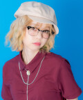 【期間限定 5％OFF】 an meets zakka ベルトポイントヘリンボーンキャスケット/ベージュ