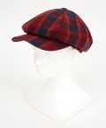 an meets zakka チェック柄ウールキャスケット /レッド