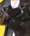 an meets zakka モコモコボアミトングローブ /ブラック