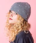 an meets zakka パールニットビーニー