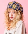 an meets zakka カラフルチェック柄ネルベレー帽
