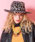 an meets zakka レオパードベロアファーテンガロンハット