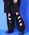 a.p.o.v.  ハイパークラッシュワイドデニムパンツ