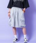 a.p.o.v.  スウェットワイドカーゴハーフパンツ/グレー