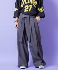 【セール】 a.p.o.v. -ankoROCK's select- コードロングベルトマットポリスーパーワイド袴パンツ/グレー
