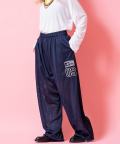 a.p.o.v. ナンバリングワッペンメッシュゲームジャージワイドパンツ/ネイビー