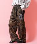 a.p.o.v. ナンバリングワッペンメッシュゲームジャージワイドパンツ/カモフラージュ
