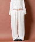 a.p.o.v. シャギーファーニットワイドパンツ/ホワイト