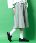 a.p.o.v. サイドライン配色切替スウェットバギーハーフパンツ/グレー