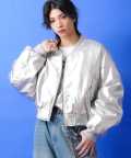a.p.o.v.  メタリックシルバー×キルティングリバーシブルブルゾンジャケット 