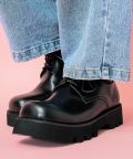 【期間限定 5％OFF】 a.p.o.v. -ankoROCK's select- レザー厚底シャークソールダービーシューズ / メンズ 靴