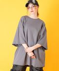 a.p.o.v.  カラーバリエーションビッグポンチTシャツ/ブルーグレー