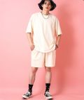 a.p.o.v. -ankoROCK's select- フェイクレイヤーTシャツ＆ショートパンツセットアップ / メンズ レディース 上下 ジャージ/アイボリー
